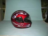 .Шлем XZF 03 красный с белым р-р S