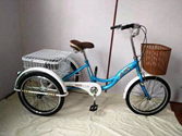Велосипед трехколесный OMAKS OM-TR04-24-6 бирюза колеса 24-24, 6 скоростей