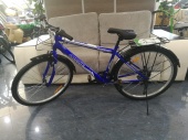 Велосипед OMAKS 2603 синий с корзиной (колеса 26"; муж; 18 скоростей;; рама-17")