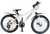 Велосипед OMAKS 24-119 disk белый (колеса 24"; 21-скорость; рама-12")