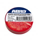 Изолента ПВХ красная 15 мм X 18,2 м ABRO