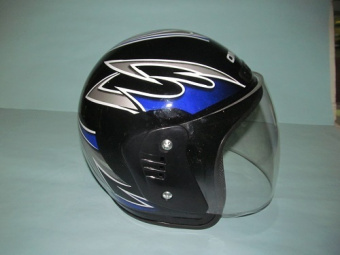 .Шлем XZН 03 черный с серебристым р-р L